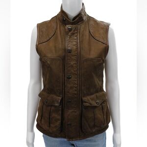 Ralph Lauren Brown Leather Men’s Vest